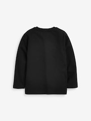 Black 2 Pack Long Sleeve T-Shirts (3-16yrs) - Image 3 of 5