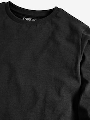 Black 2 Pack Long Sleeve T-Shirts (3-16yrs) - Image 4 of 5