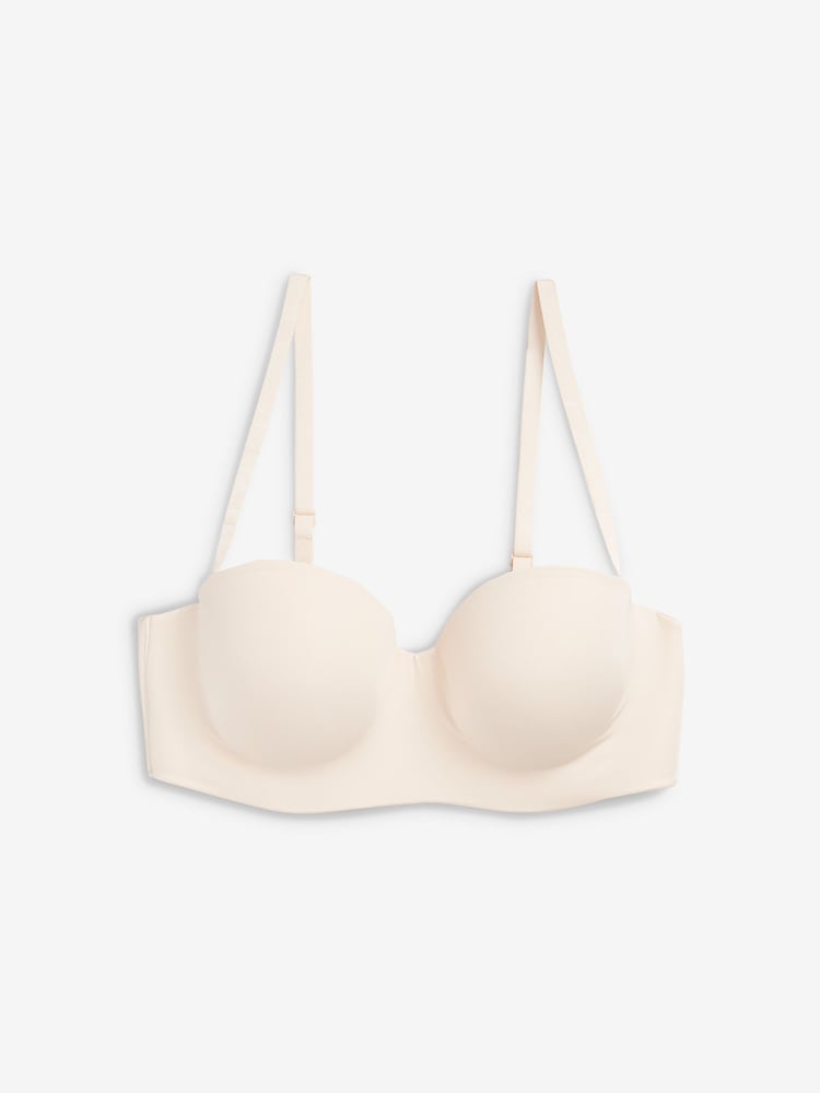 Nude - Leicht wattierter, glättender, trägerloser, lang geschnittener BH - Bild 2 von 2