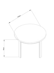 Dark Bronx Oak Effect 4 Seater Round Dining Table - Image 4 of 6