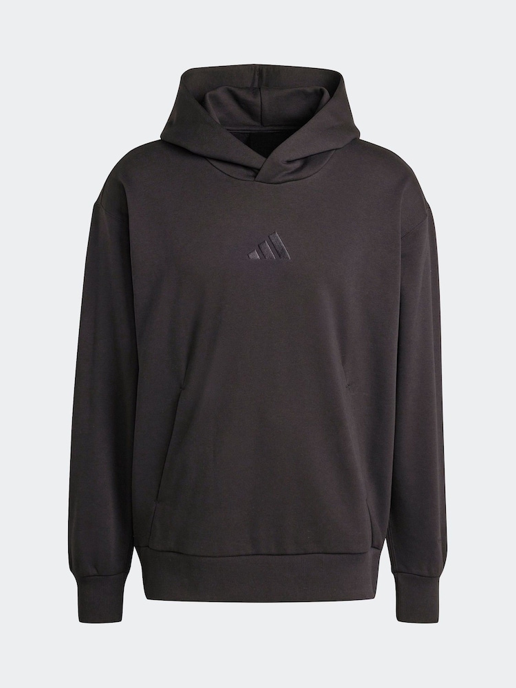 adidas Black adidas ALL SZN Fleece Hoodie - Image 7 of 7