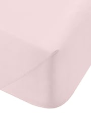 Bianca Blush Pink 200 Thread Count 100% Cotton Percale Extra Deep Fitted Sheet - Image 1 of 2