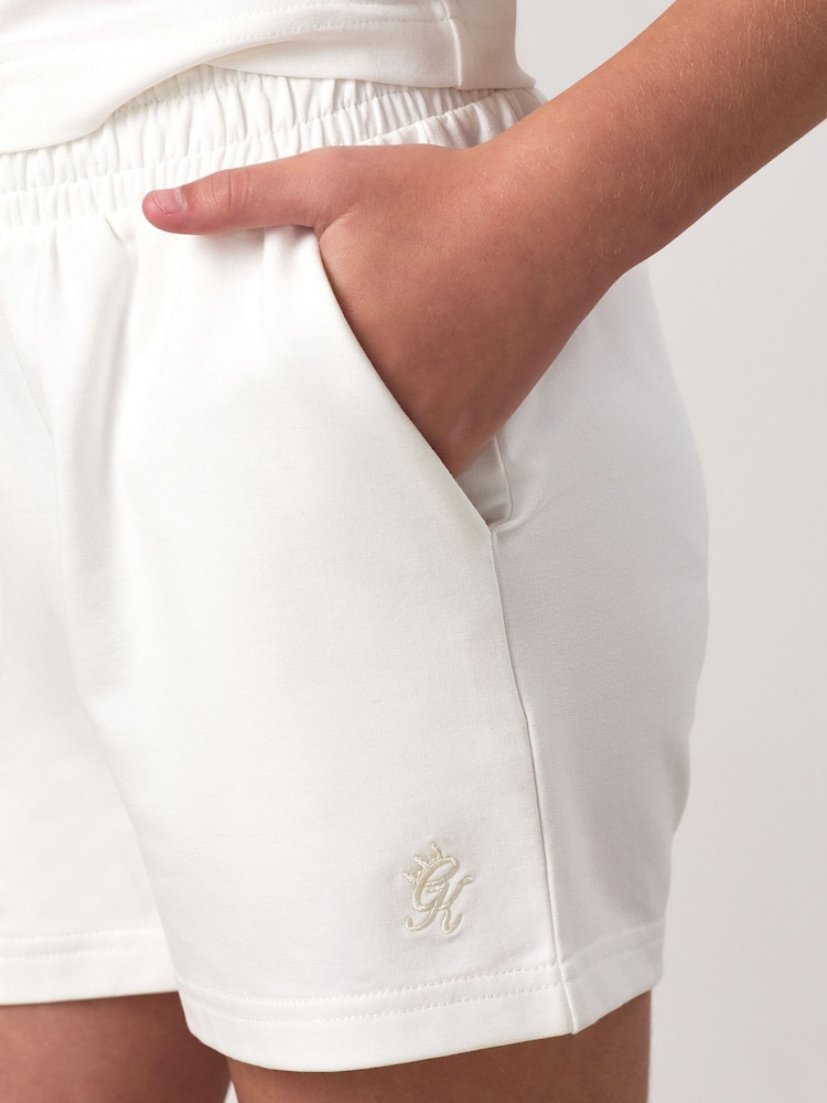 Gym King White Mini Victory Shorts - Image 4 of 4 Gym King White Mini Victory Shorts - Image 4 of 4