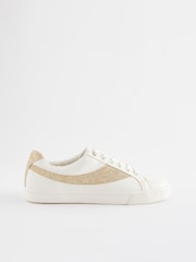 White Forever Comfort® Glitter Detail Lace-Up Trainers - Image 2 of 5