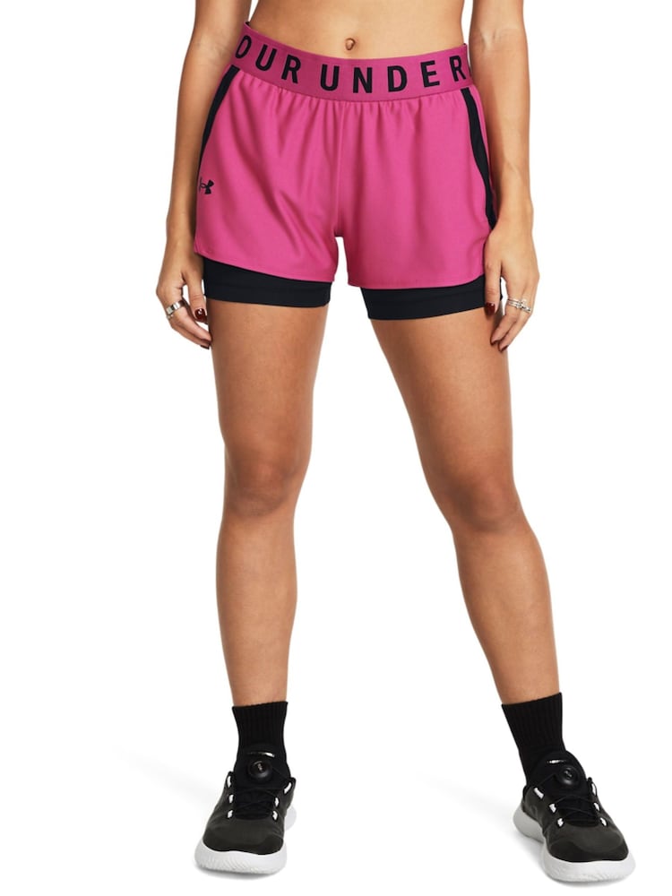 Under Armour Pink 2-In-1 Shorts - Image 1 of 6