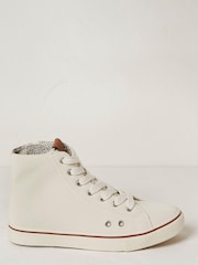 FatFace White Mae High Top Trainers - Image 1 of 5