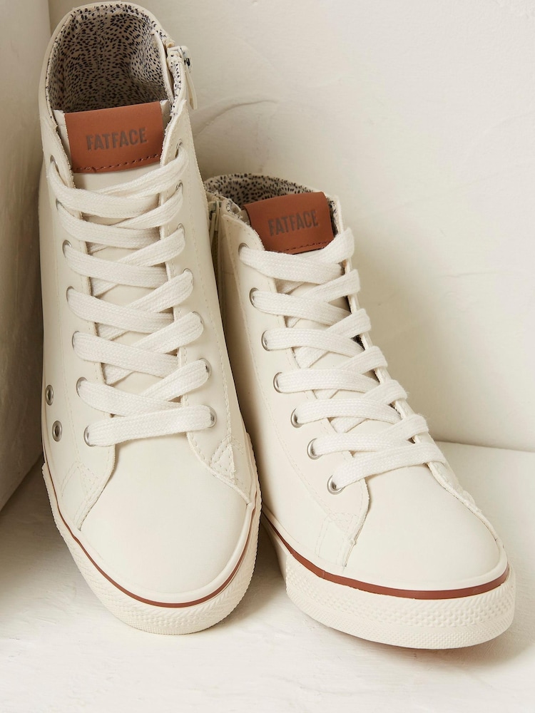 FatFace White Mae High Top Trainers - Image 2 of 5