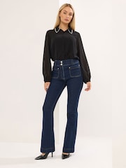 Star by Julien MacDonald Black Diamante Collar Shirt - Image 2 of 6
