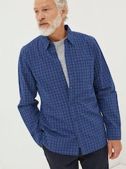 FatFace Blue Grays Grid Check Shirt - Image 1 of 5