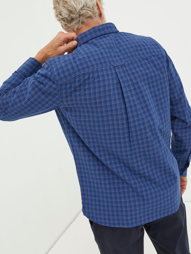 FatFace Blue Grays Grid Check Shirt - Image 2 of 5