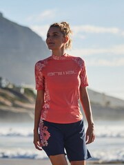 Animal Light Pink Womens Lucie Recycled Rash Vest - Image 1 of 9