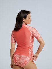 Animal Light Pink Womens Lucie Recycled Rash Vest - Image 5 of 9