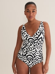 Phase Eight Black Ikat Abstract Swimsuit - Image 1 of 6