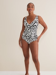 Phase Eight Black Ikat Abstract Swimsuit - Image 2 of 6