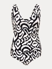 Phase Eight Black Ikat Abstract Swimsuit - Image 6 of 6