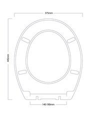 Showerdrape Brown Oxford Wooden Toilet Seat - Image 4 of 4