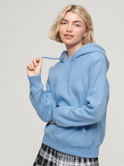 Superdry Light Blue Essential Logo Hoodie - Image 7 of 7