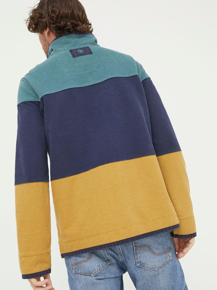 FatFace Green Airlie Cut And Sew Sweat Top - Image 2 of 5