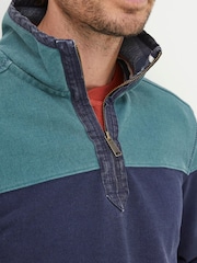 FatFace Green Airlie Cut And Sew Sweat Top - Image 3 of 5