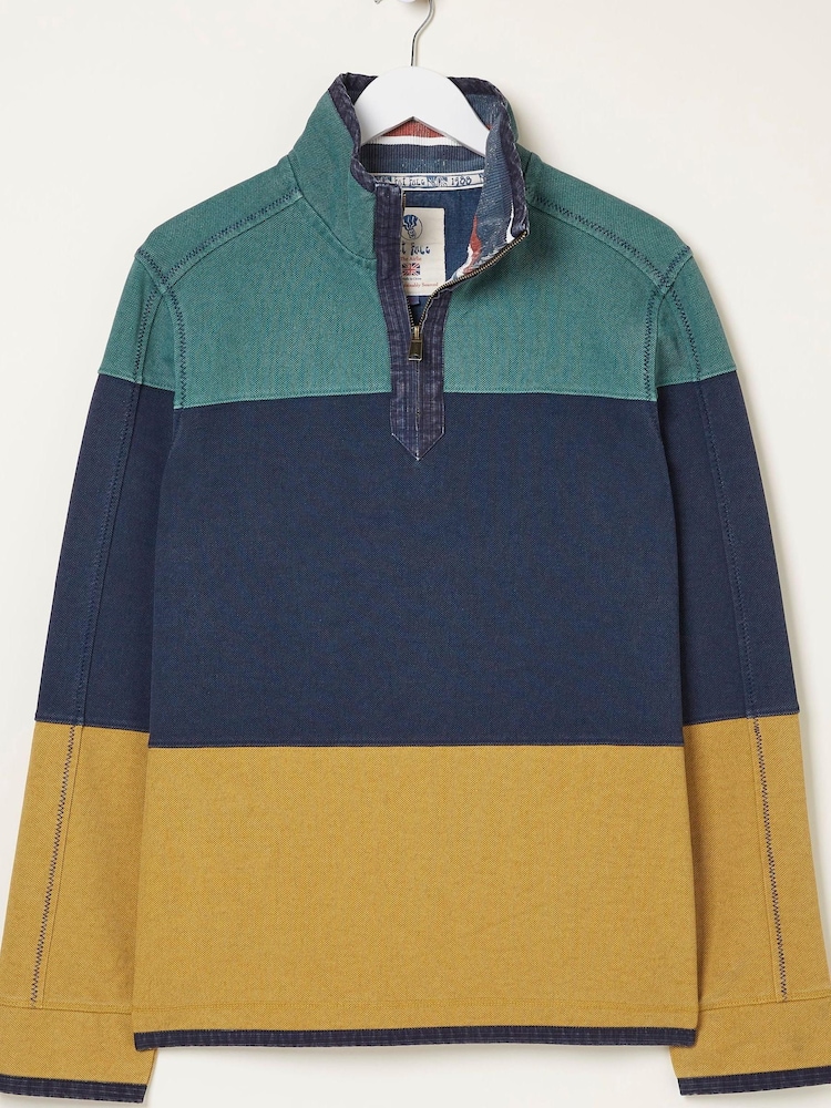 FatFace Green Airlie Cut And Sew Sweat Top - Image 5 of 5