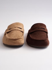 The Set 2 Pack be nugarėlės su „mulų“ tipo mokasinais - 3 paveikslėlis iš 5