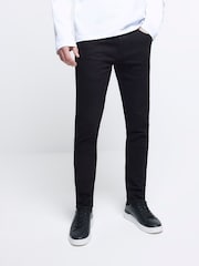 Dark Black - River Island Skinny Fit Stretch Jeans - Image 1 of 4