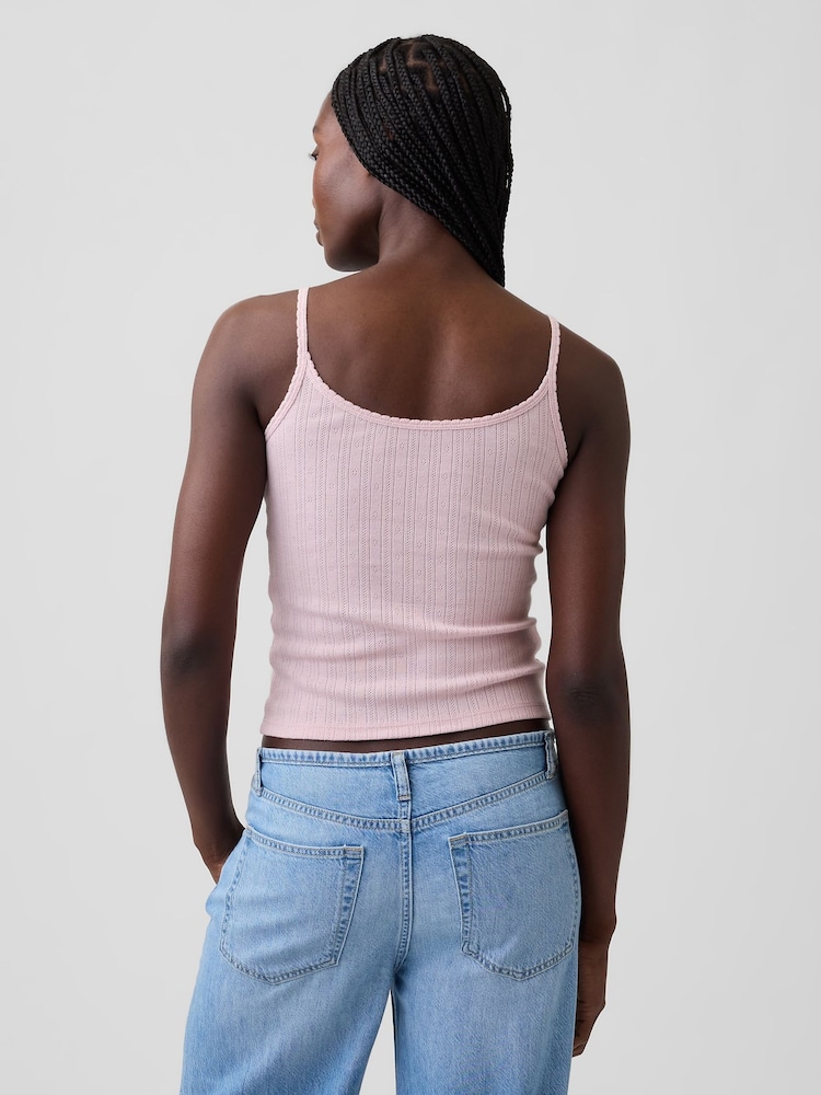 Rosa - Camiseta corta de cuello redondo con detalle de punto de Gap - Imagen 2 de 3 Rosa - Camiseta corta de cuello redondo con detalle de punto de Gap - Imagen 2 de 3