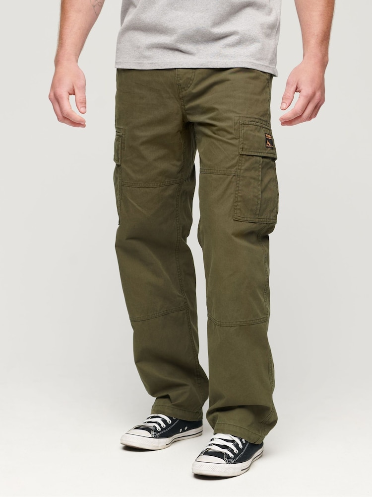 Зеленый - Superdry брюки-карго мешкового кроя - Image 1 of 7