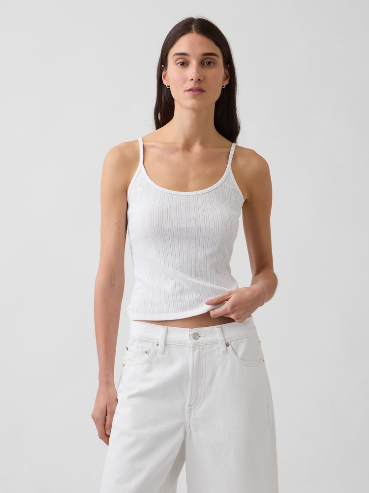 Blanco - Camiseta corta de cuello redondo con detalle de punto de Gap - Imagen 1 de 4 Blanco - Camiseta corta de cuello redondo con detalle de punto de Gap - Imagen 1 de 4
