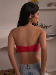 Red DD+ Non Pad Minimise Strapless Bandeau Bra - Image 3 of 3
