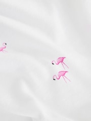 Gap White Flamingo Favourite Print V-Neck Short Sleeve T-Shirt - Image 3 of 4