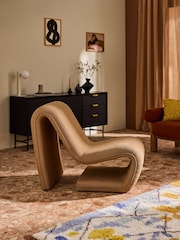 MADE.COM Caramel Pax Boucle Wexler Chair - Image 1 of 6