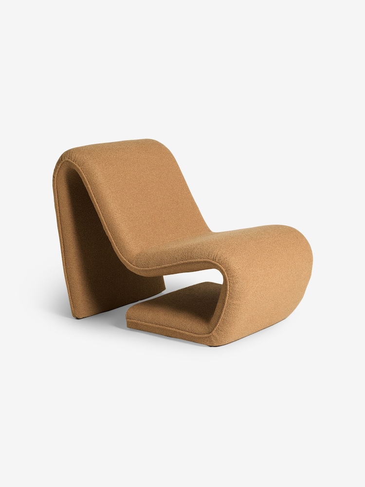 MADE.COM Caramel Pax Boucle Wexler Chair - Image 2 of 6