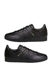 adidas Originals Black Gazelle Junior Trainers - Image 10 of 13