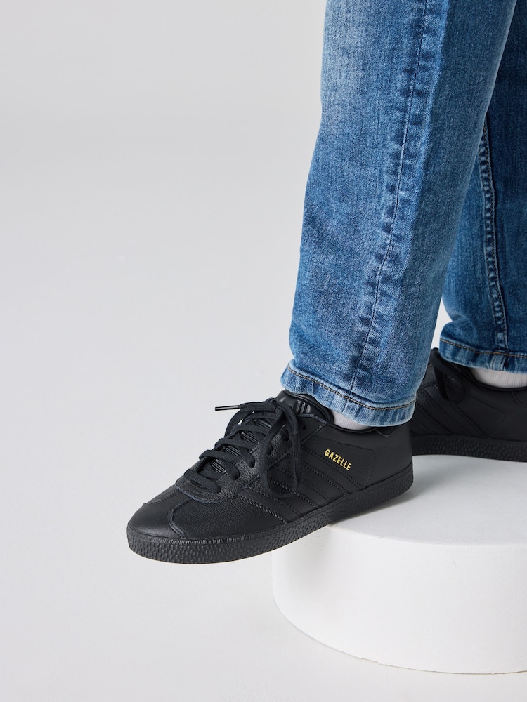 adidas Originals Black Gazelle Junior Trainers - Image 3 of 13