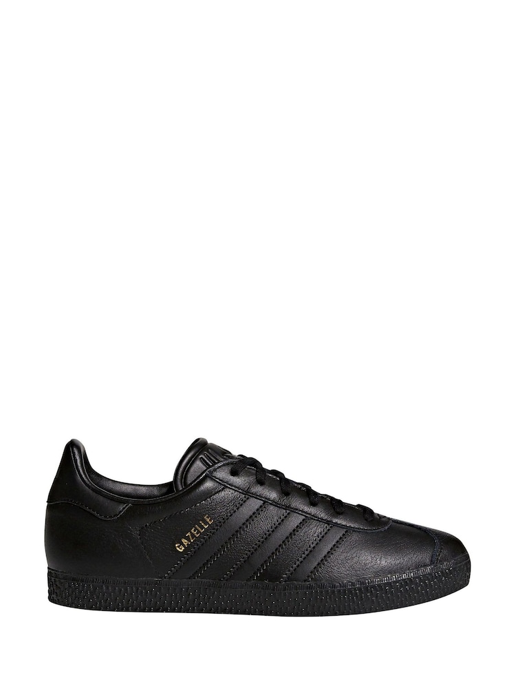 adidas Originals Black Gazelle Junior Trainers - Image 6 of 13