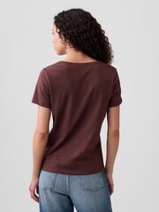Gap Brown Favourite V-Neck T-Shirt - Image 2 of 5