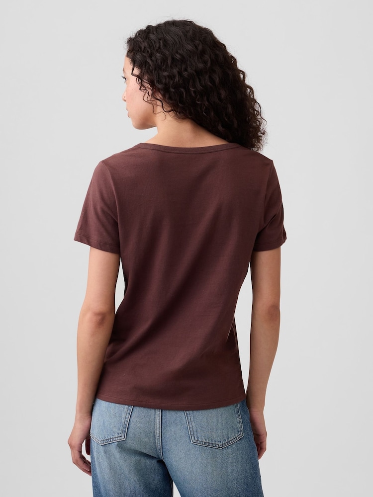 Gap Brown Favourite V-Neck T-Shirt - Image 2 of 5