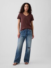 Gap Brown Favourite V-Neck T-Shirt - Image 3 of 5