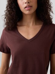 Gap Brown Favourite V-Neck T-Shirt - Image 4 of 5