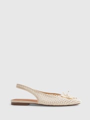 River Island フラワー クロシェ フラット スリングバック シューズ - 画像 2 / 6