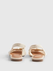 River Island フラワー クロシェ フラット スリングバック シューズ - 画像 4 / 6