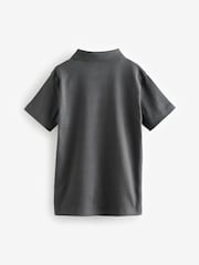 Grey Revere Collar Short Sleeve Polo Shirt (3-16yrs) - Image 2 of 3