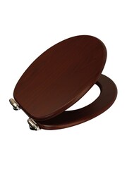 Showerdrape Brown Norfolk Soft Close Wooden Toilet Seat - Image 3 of 4