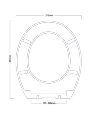 Showerdrape Brown Norfolk Soft Close Wooden Toilet Seat - Image 4 of 4