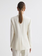 Reiss Off White Mila Tailored Fit Single Breasted Wool Suit Blazer - Image 5 of 6