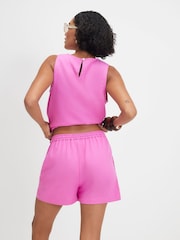 River Island Pink Linen Blend Shorts - Image 2 of 4