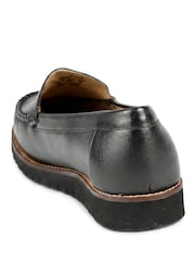 Pavers Black Casual Leather Moccasins - Image 3 of 5