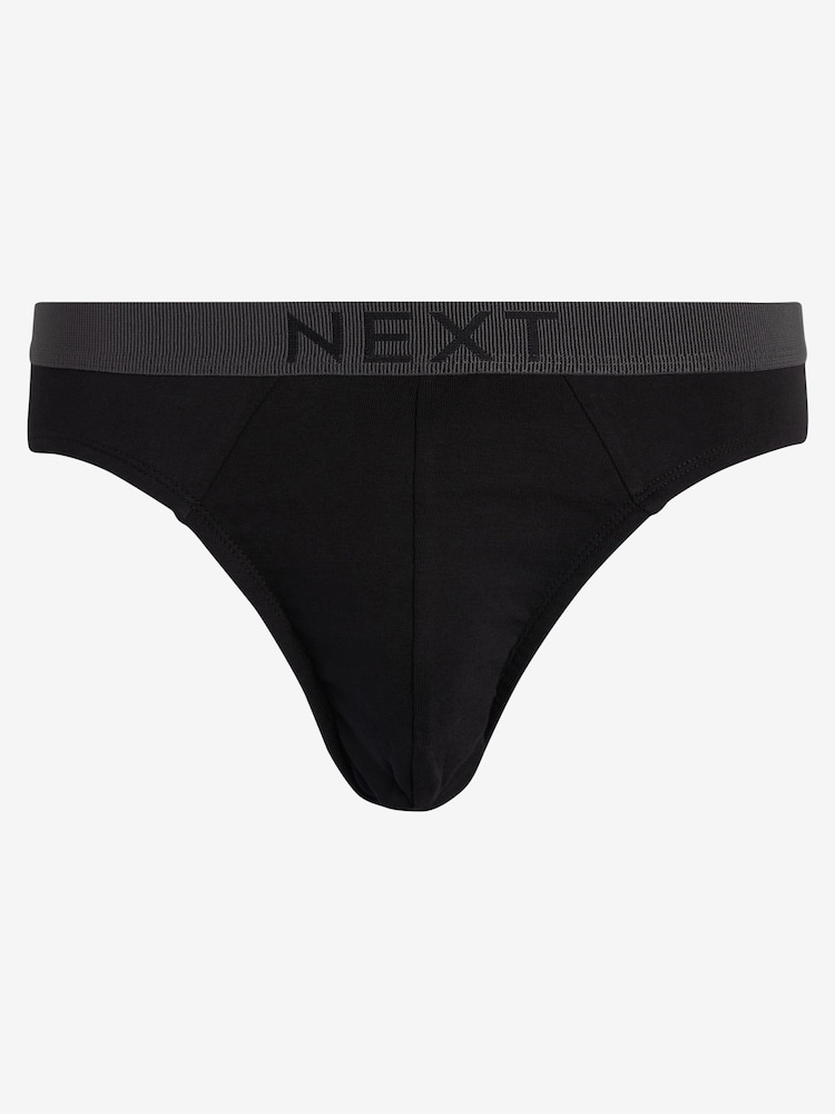 Black Pure 100% Cotton Briefs 4 Pack - Image 2 of 4