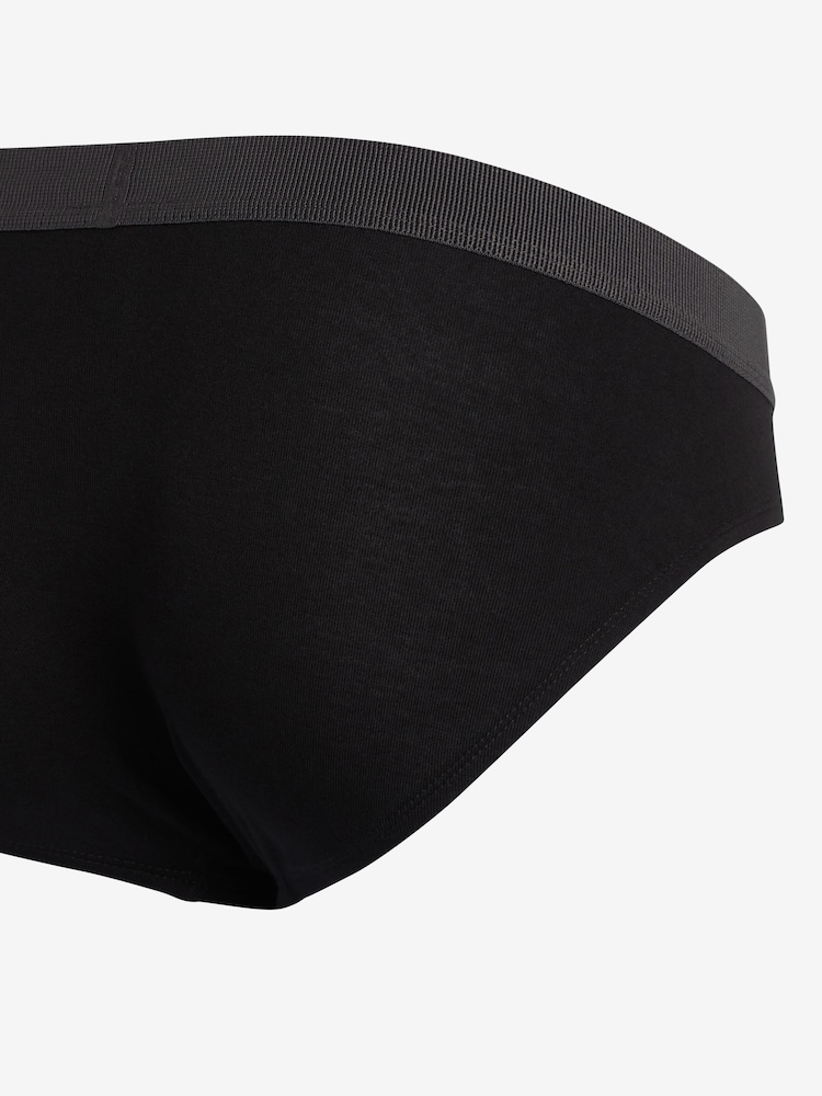 Black Pure 100% Cotton Briefs 4 Pack - Image 3 of 4